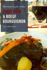 harmonização vinho pinot noir com boeuf bourguignon