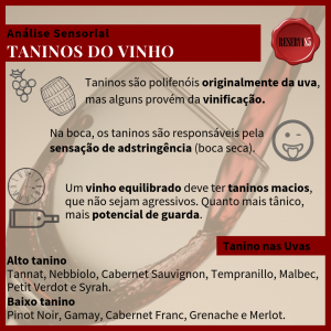 Taninos do vinho - infográfico