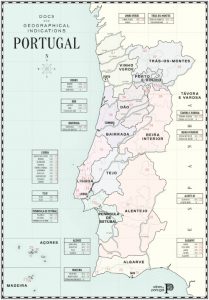 Mapa -Regiões demarcadas de Portugal
