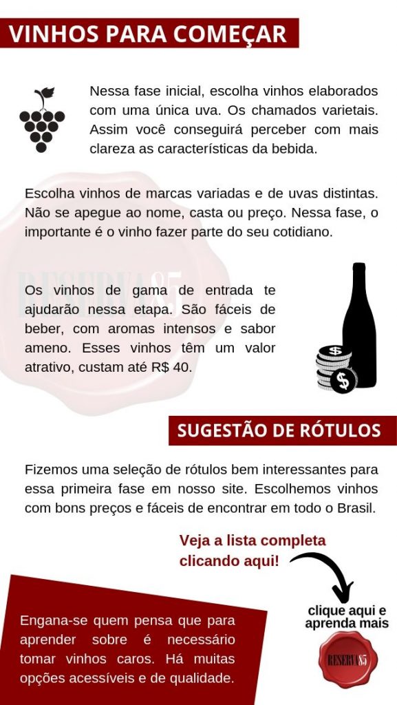 Degustação melhores vinhos para começar a estudar - curso online