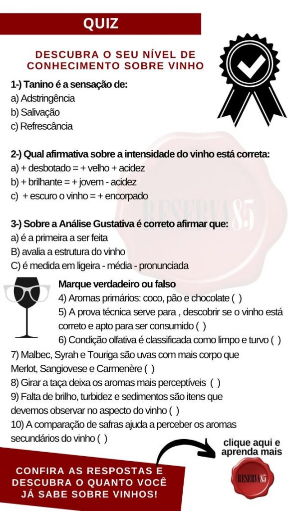 quiz - curso online de degustação de vinhos