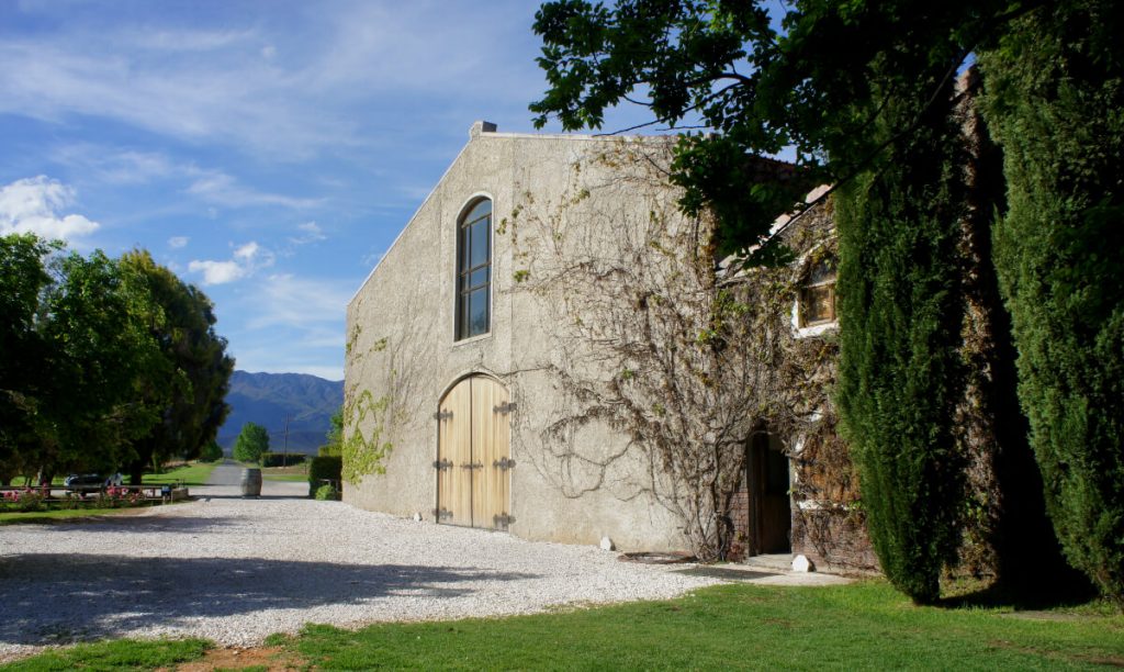 Vinícola em meio a vinhedos