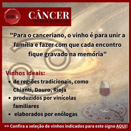 infográfico vinho certo para signo de câncer