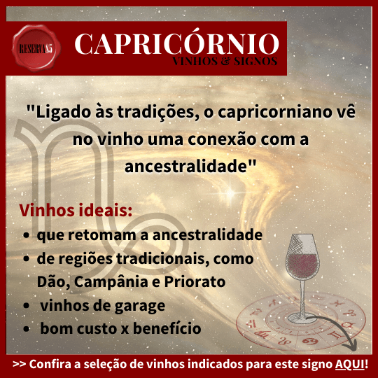 infográfico vinho certo para signo de capricórnio
