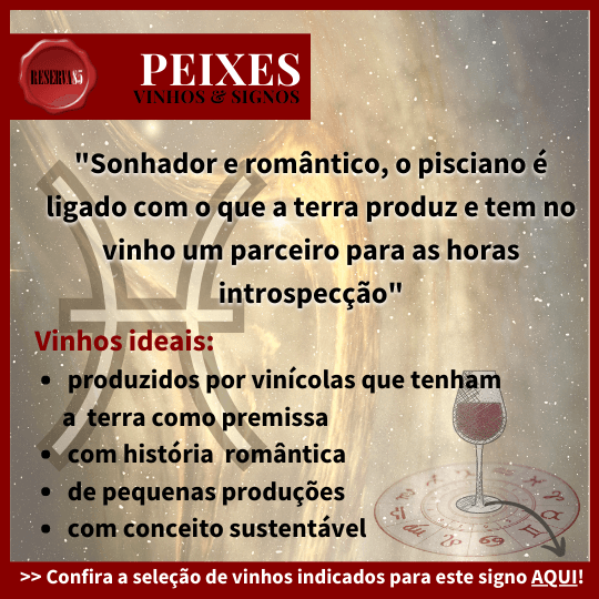 infográfico vinho certo para signo de peixes