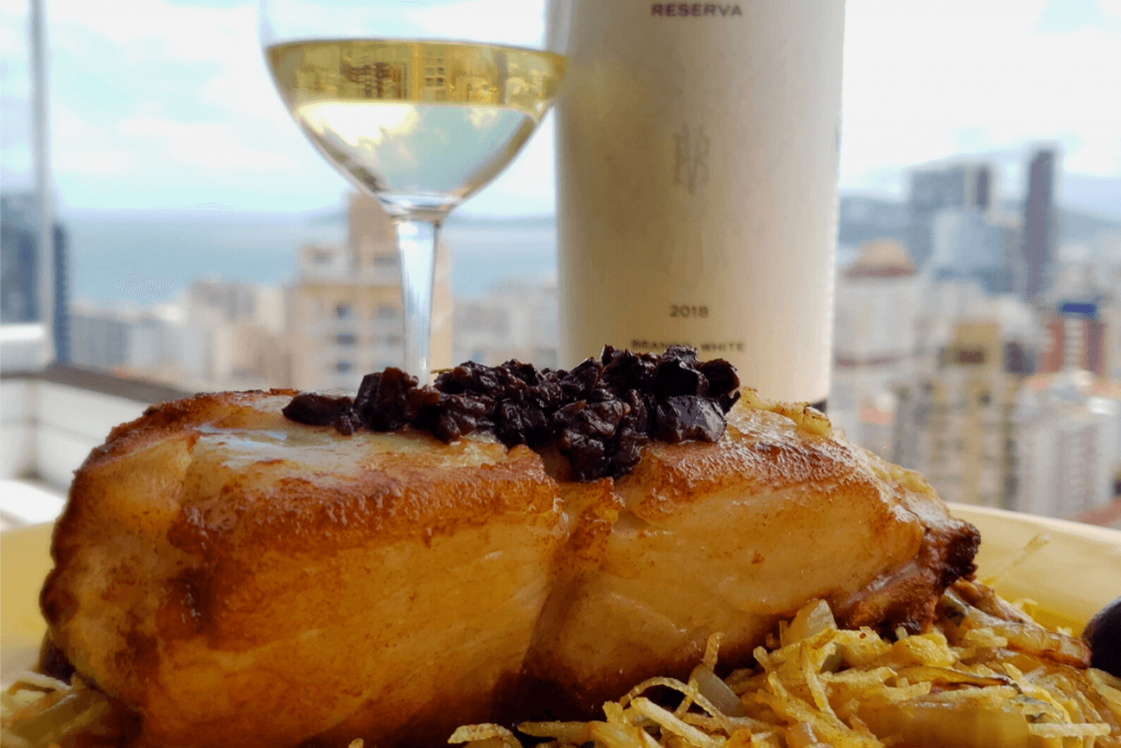 harmonização de vinho com lombo de bacalhau