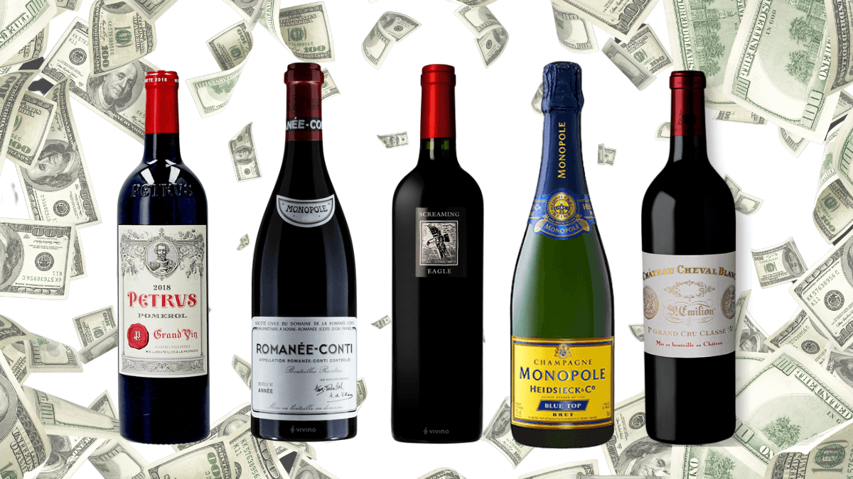 Os 5 vinhos mais caros da história