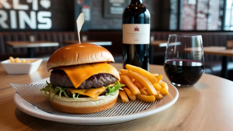 Harmonização de vinho com hambúrguer
